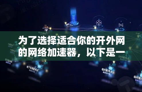 为了选择适合你的开外网的网络加速器,以下是一个分步骤的建议 为了选择适合你的开外网的网络加速器,以下是一个分步骤的建议
