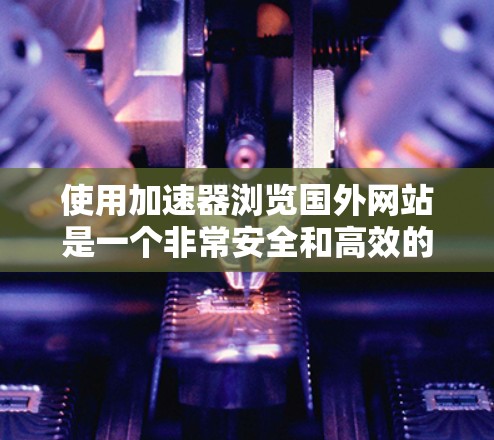 使用加速器浏览国外网站是一个非常安全和高效的步骤。以下是使用加速器浏览国外网站的详细步骤 使用加速器浏览国外网站是一个非常安全和高效的步骤。以下是使用加速器浏览国外网站的详细步骤