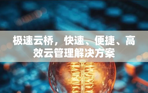 极速云桥,快速、便捷、高效云管理解决方案