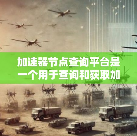 加速器节点查询平台是一个用于查询和获取加速器节点的信息和数据的网络或数据库工具。以下是对该平台的详细介绍